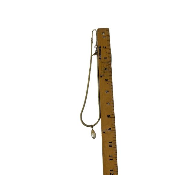 Vintage Necklace Park Lane Gold Tone Single Pearl V138 - Picture 6 of 6